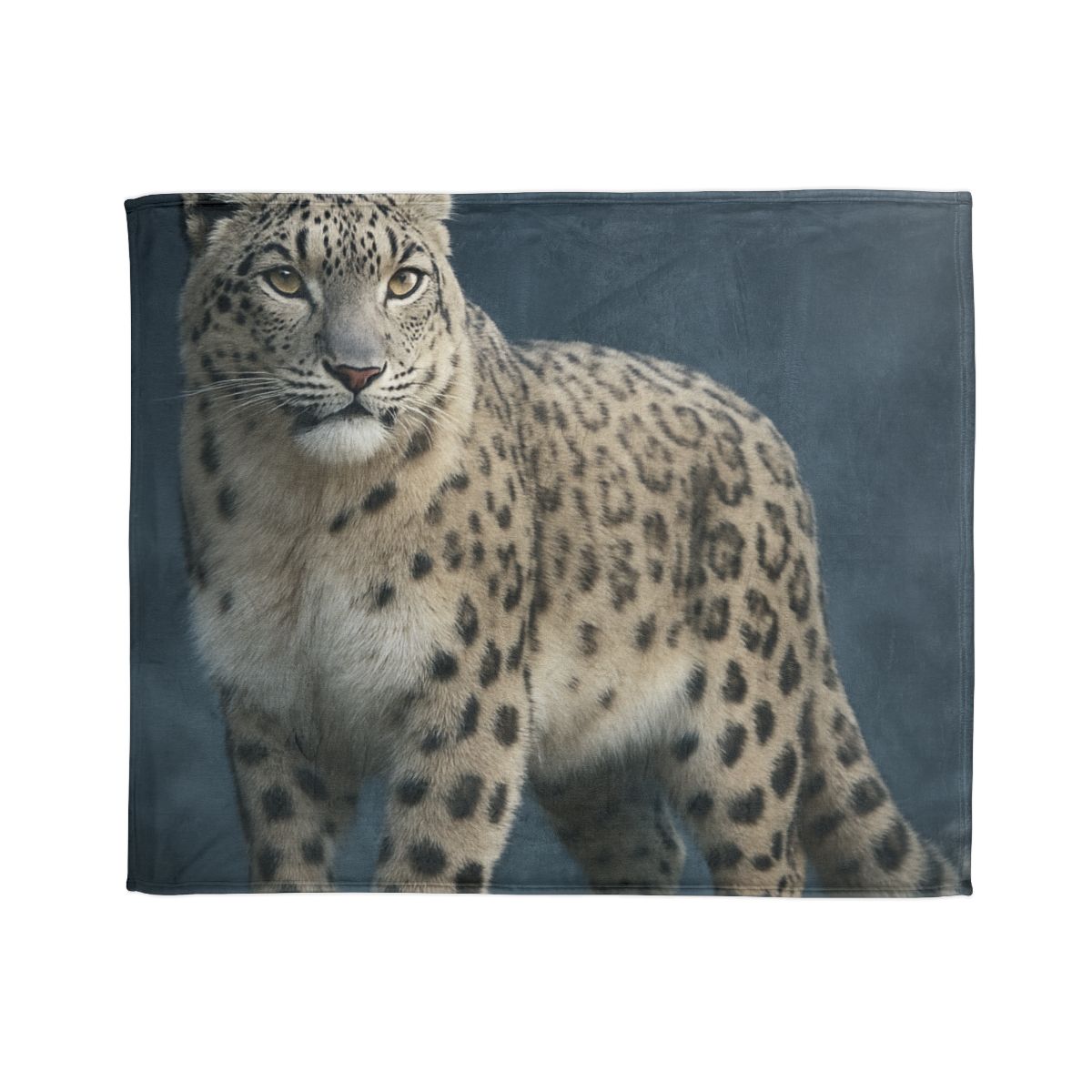 Aurora Gaze Snow Leopard trendy patterned blankets