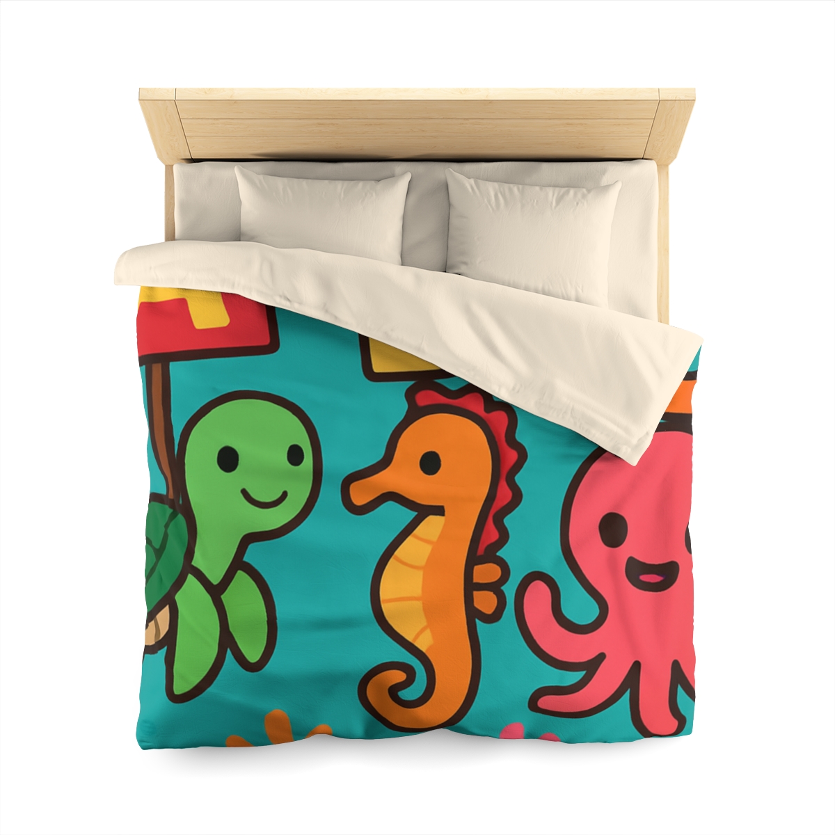 Coral Reef Alphabet Parade custom duvets