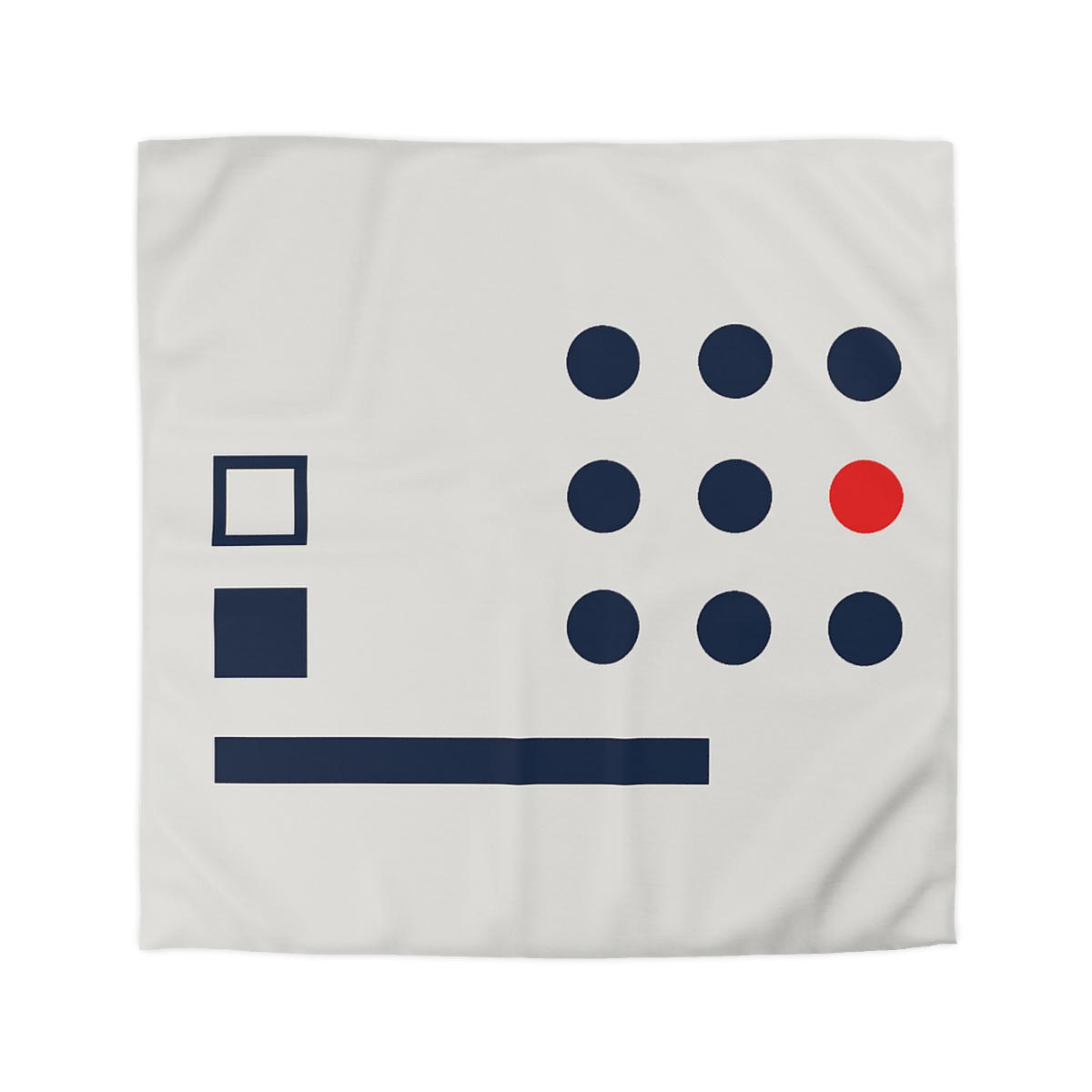 Missing Cell Dot Grid With Long Bar designer printed duvets