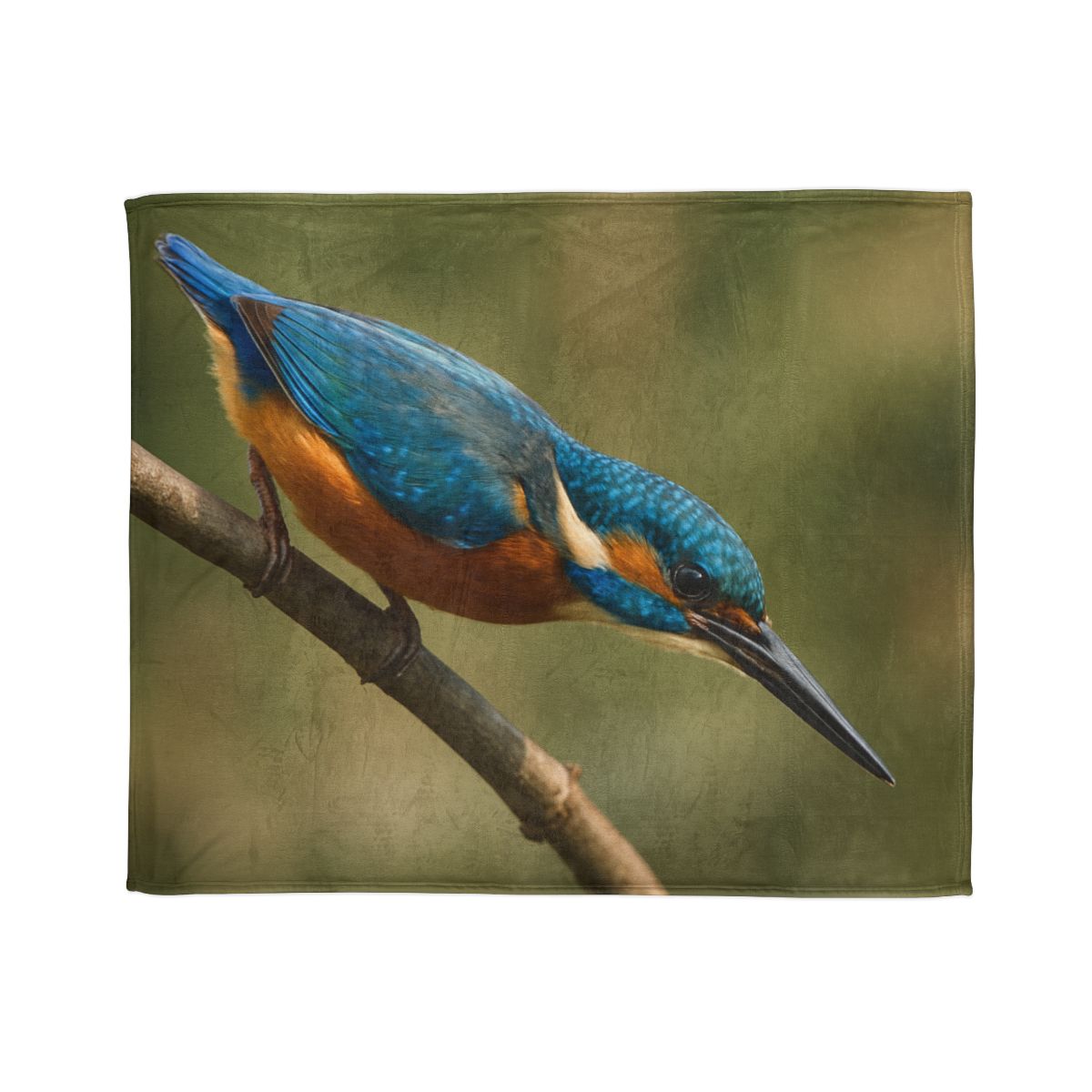 Kingfisher Sapphire Dive soft fleece blankets