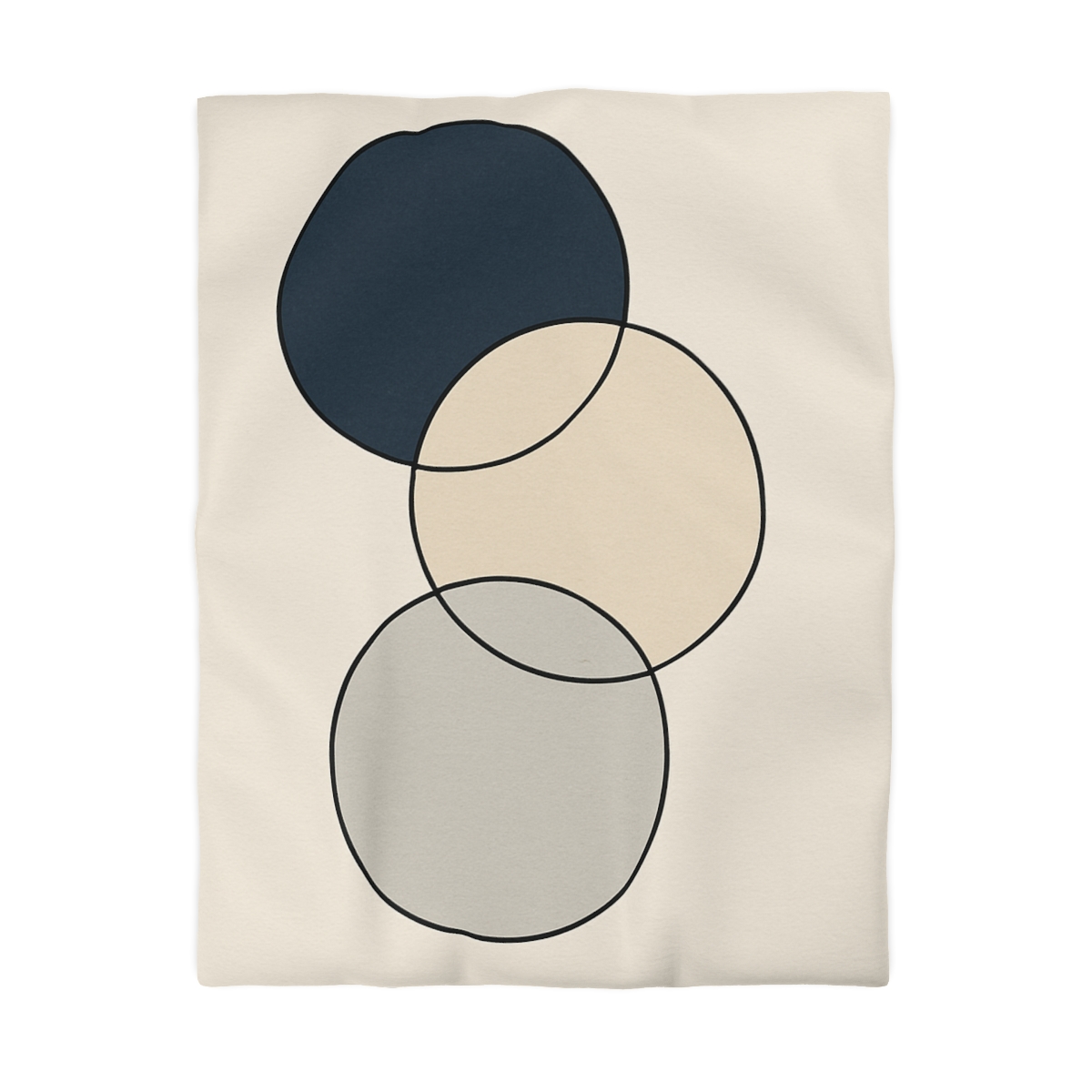 Staggered Trio Of Circles custom duvets