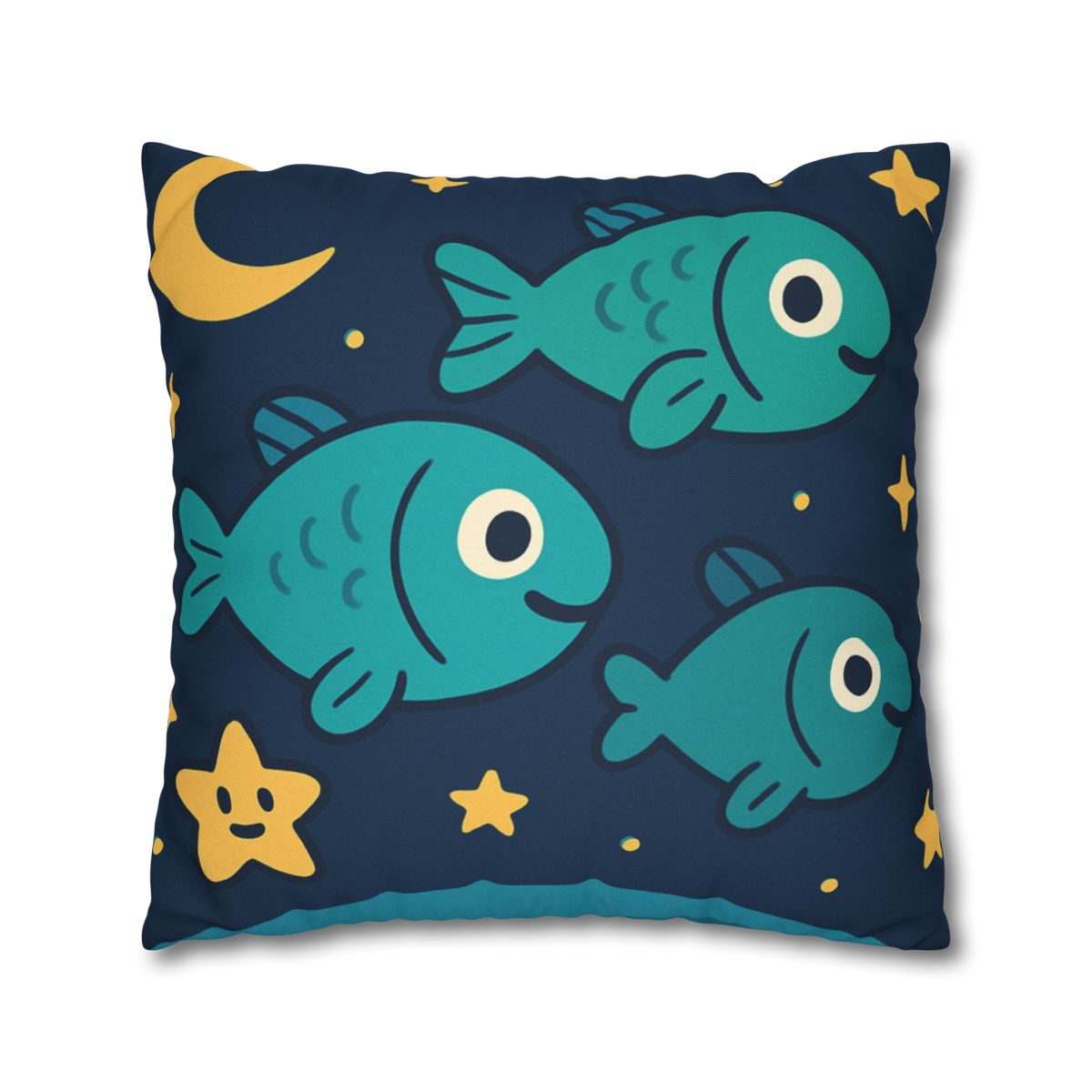 Starry Space Fish School soft cotton pillow cases