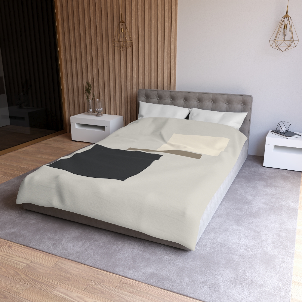 Offset Rectangle Pause soft comforter duvets