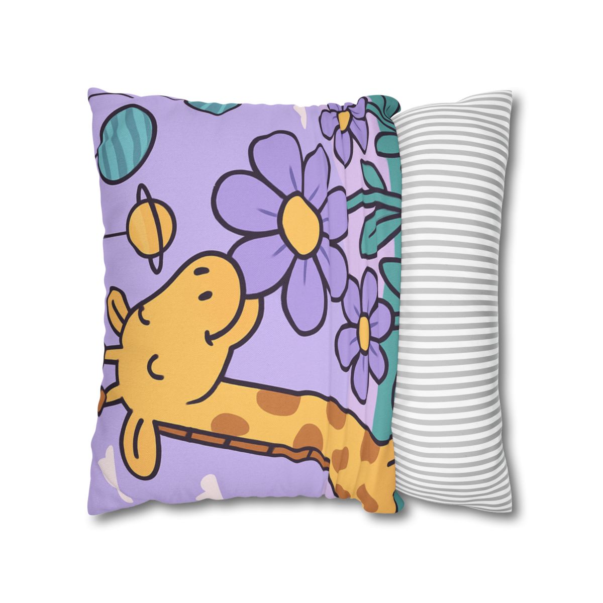 Galaxy Garden Giraffe trendy patterned pillow cases