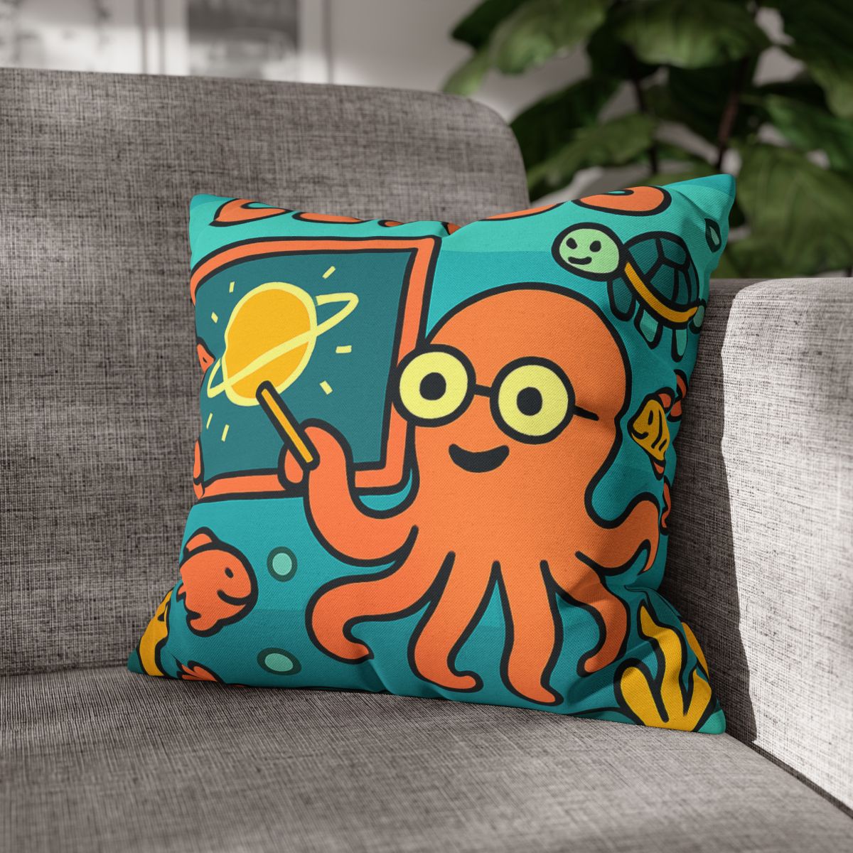 Cosmic Coral Reef Classroom trendy patterned pillow cases