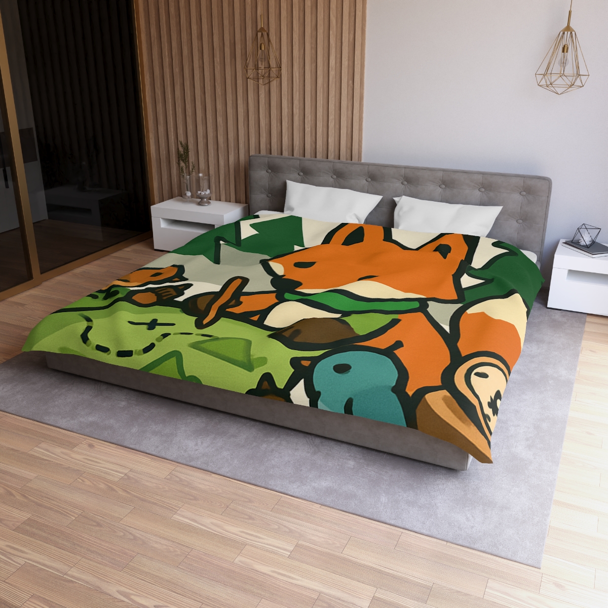 The Map Making Fox In Misty Pines duvets for gifts