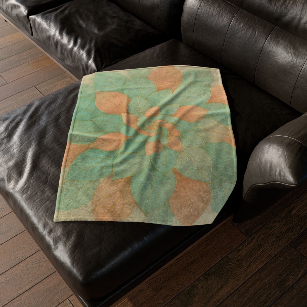 Petal Spiral Mosaic personalized cozy blankets