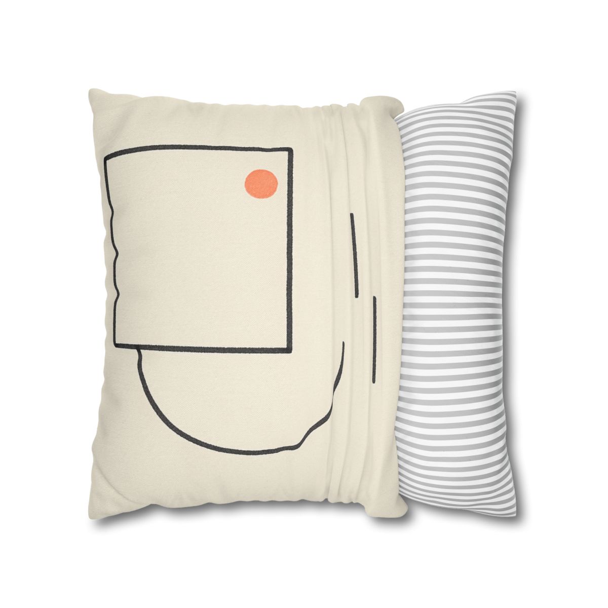 Offset Frame With Leaning Arc soft cotton pillow cases