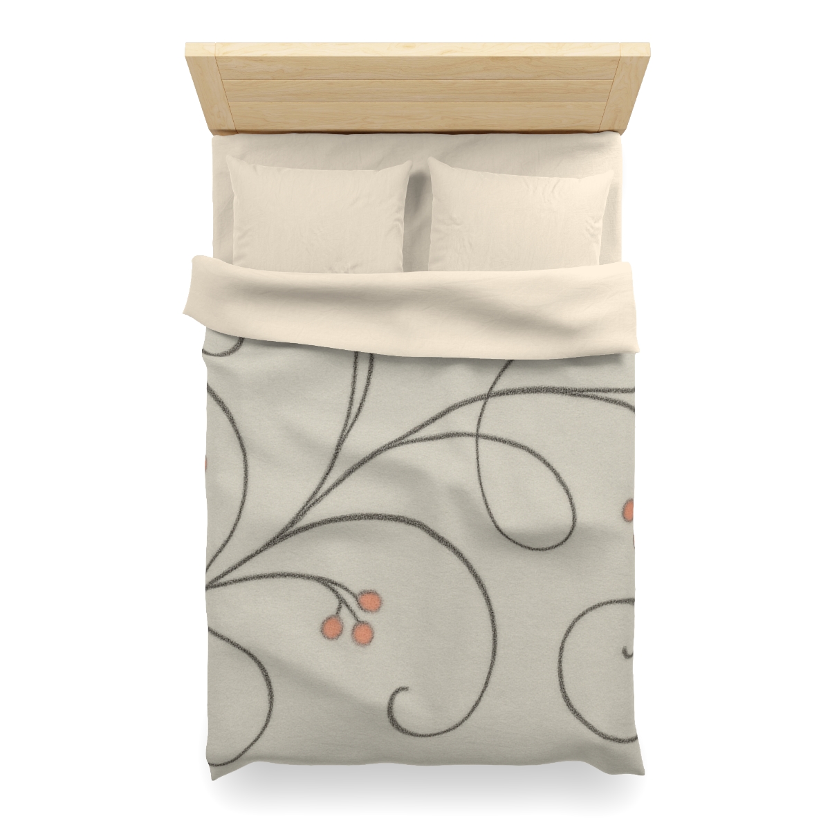 Tendril Lace Panorama designer printed duvets