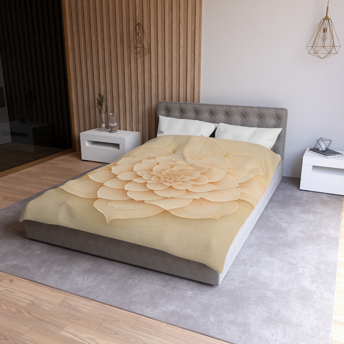 Petal Mosaic Halo designer printed duvets