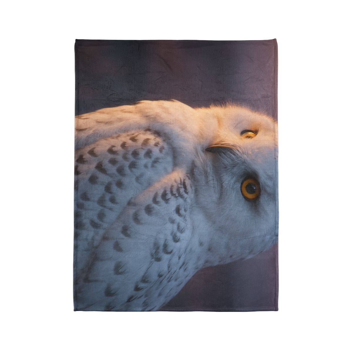 Twilight Watcher Snowy Owl designer printed blankets