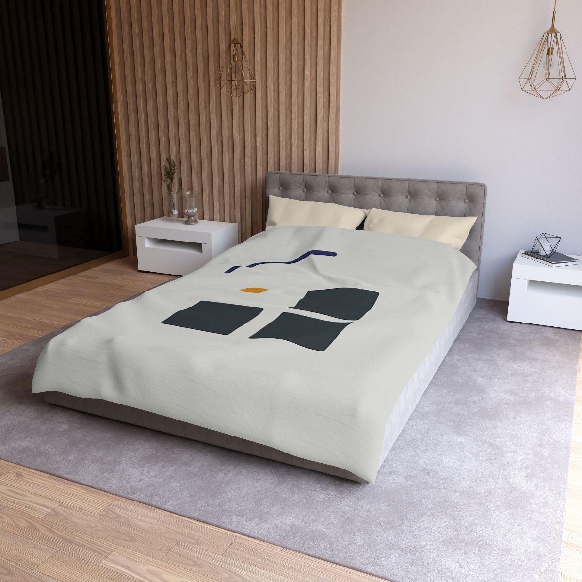 Missing Cell Grid With Offset Arc personalized bedding duvets