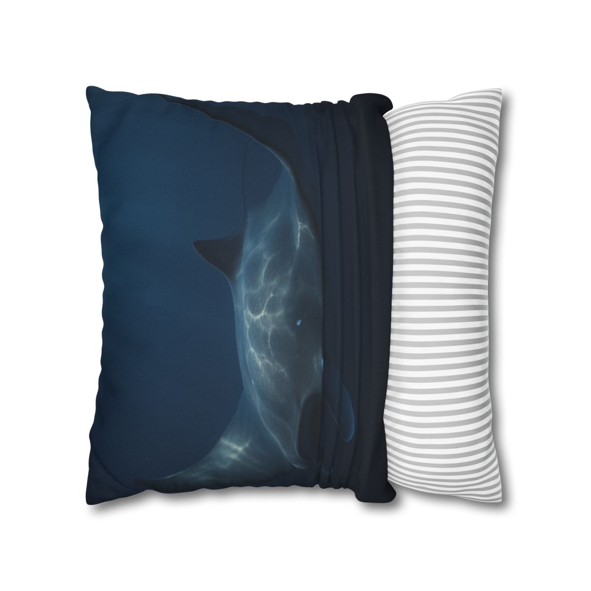 Moonlit Glide Manta Ray stylish decorative pillowcases