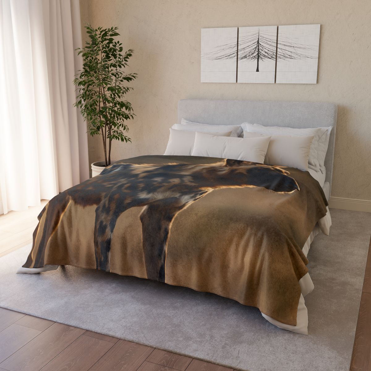 Ember Gaze African Wild Dog soft fleece blankets