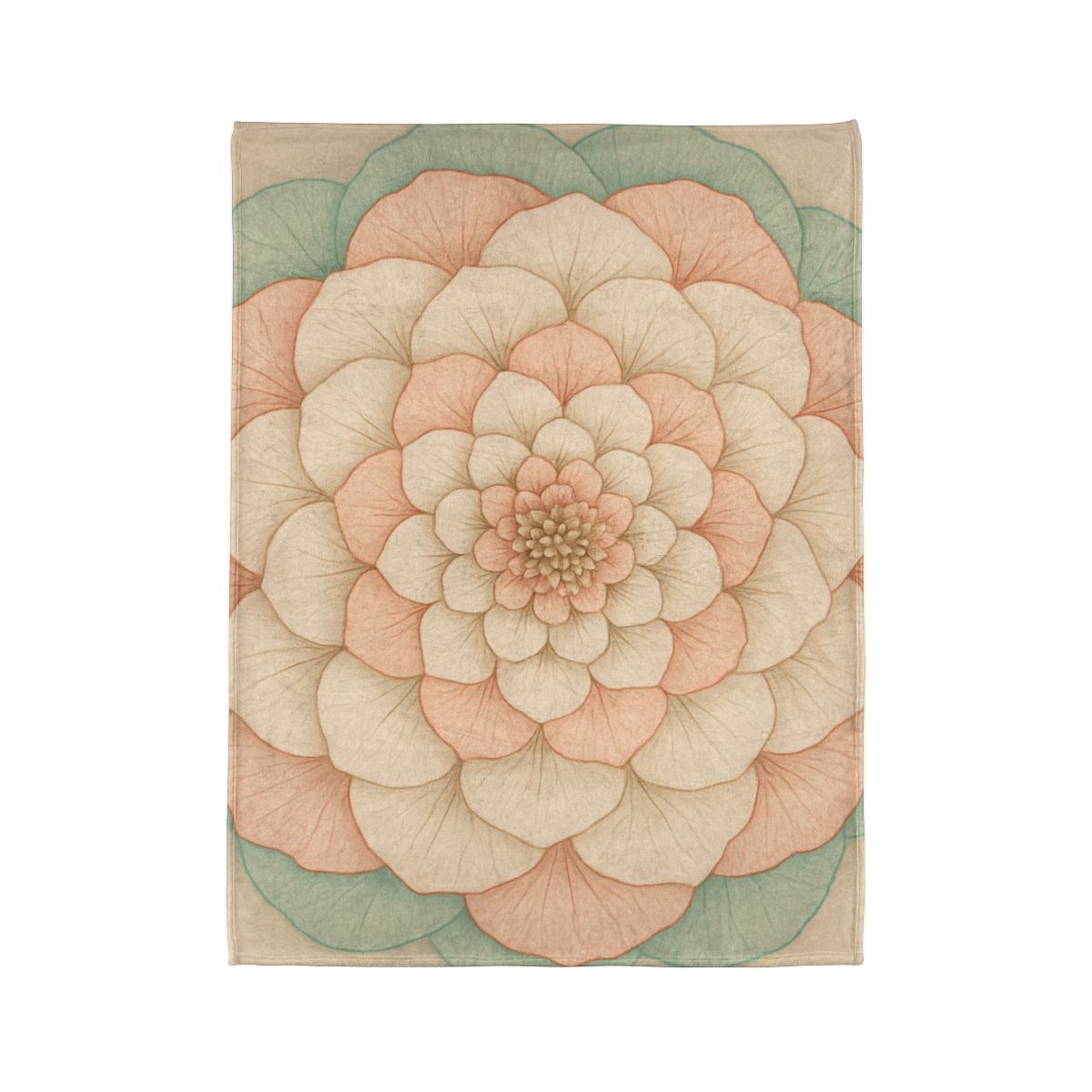 Petal Concentric Echoes decorative home blankets