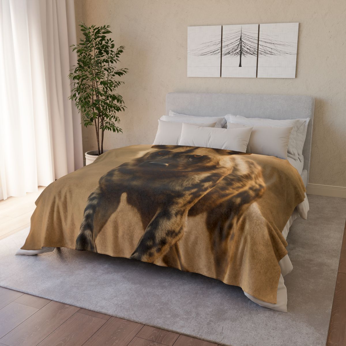 Starlit Scout African Wild Dog trendy patterned blankets