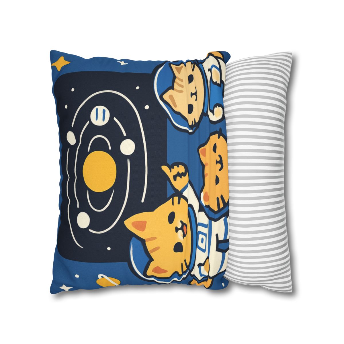Space School For Curious Cats soft cotton pillow cases