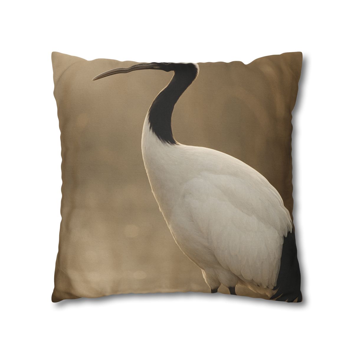 Silent Poise Red Crowned Crane trendy patterned pillow cases