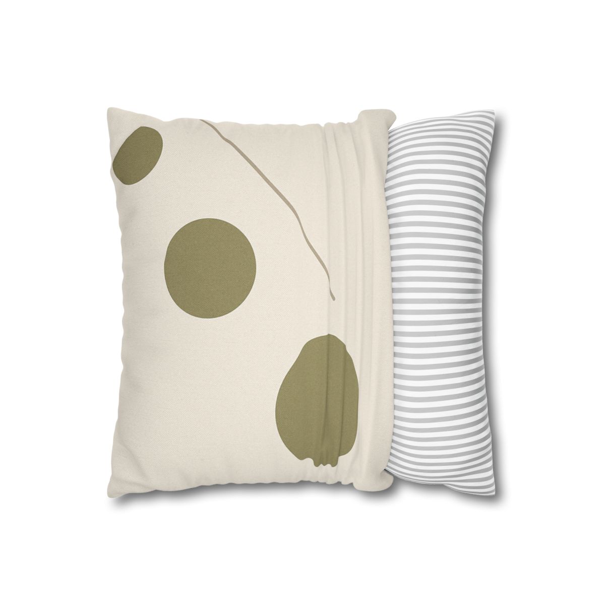 Triad Of Circles With Open Line soft cotton pillow cases