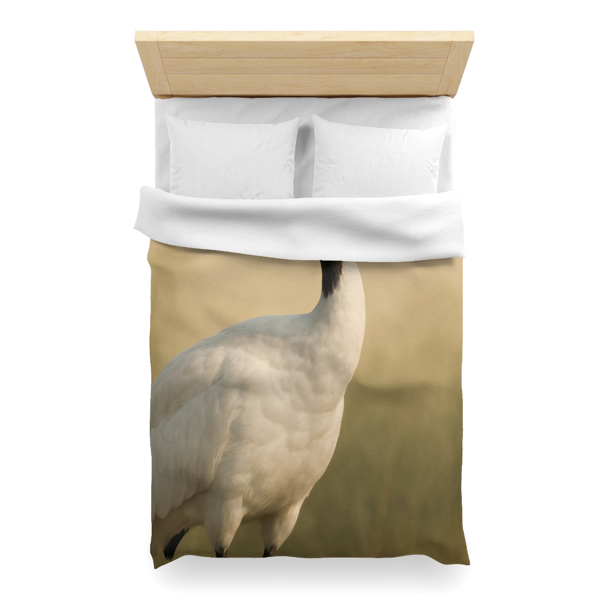 Quiet Halo Red Crowned Crane warm winter duvets