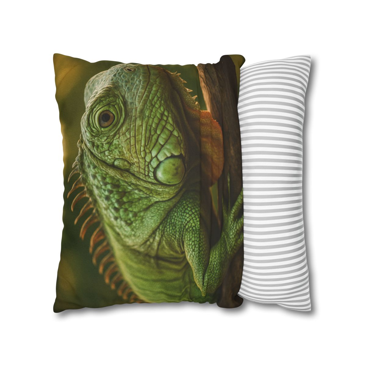 Orbit Glow Green Iguana custom pillow cases