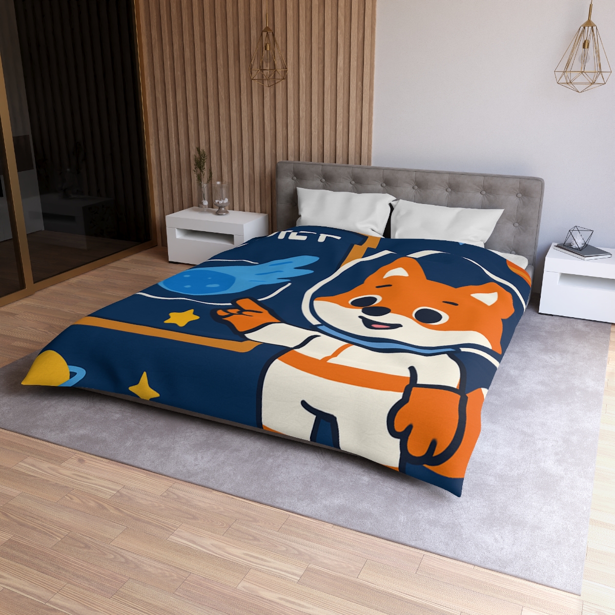 Comet Classroom With Curious Space Fox trendy bedroom duvets