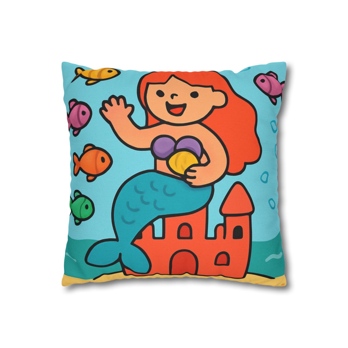 Coral Castle Mermaid trendy patterned pillow cases