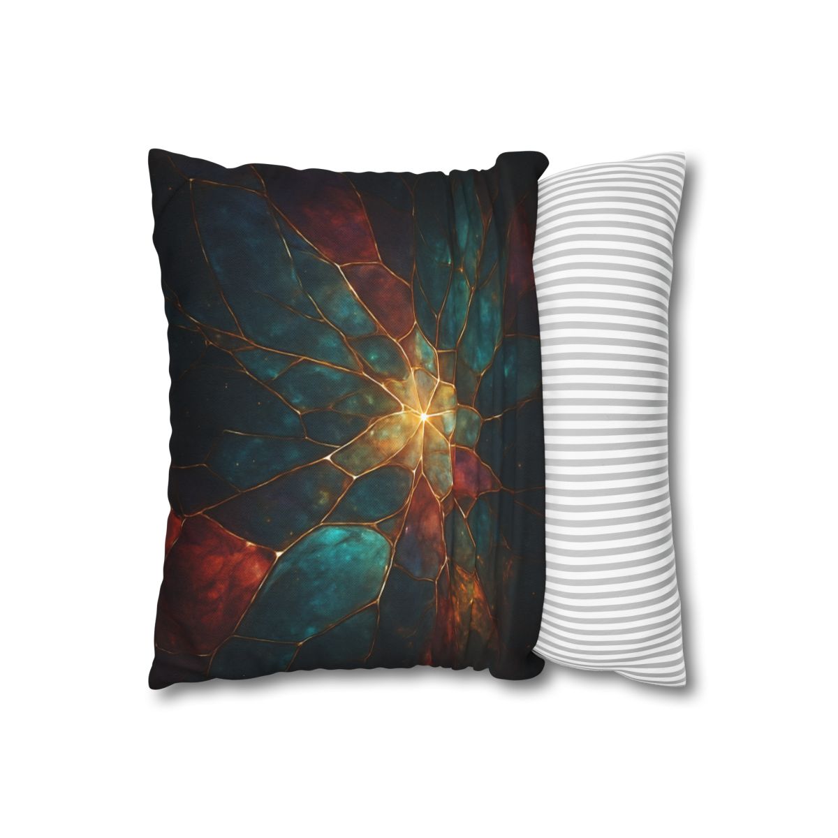 Prismatic Nebula Glasswork personalized pillow covers