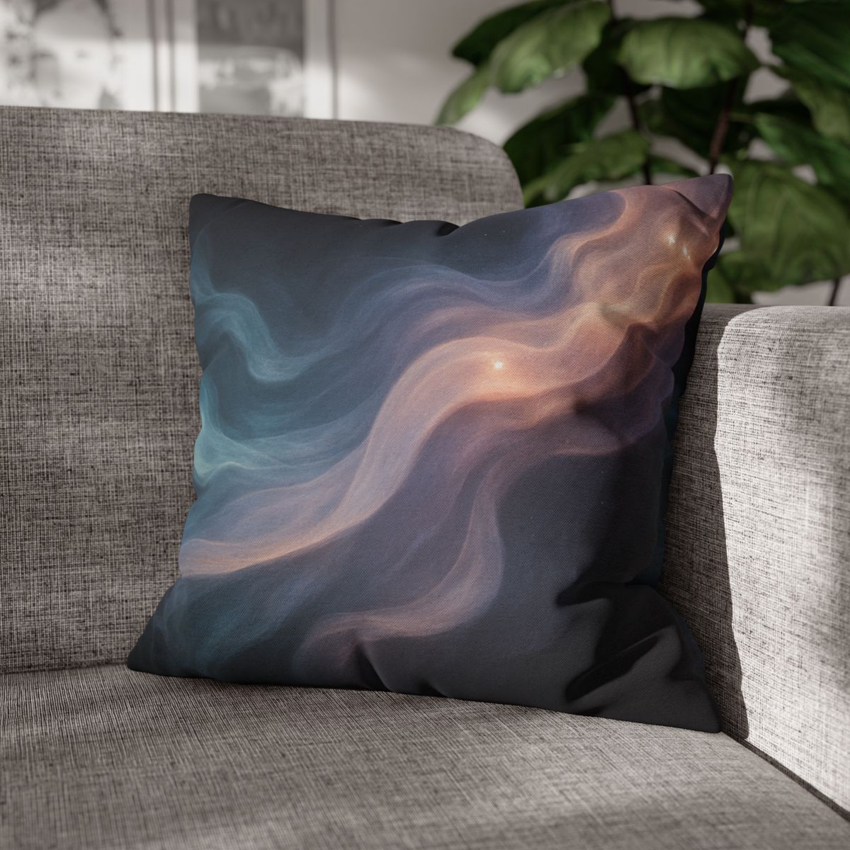 Prismatic Nebula Silk Drift personalized pillow covers