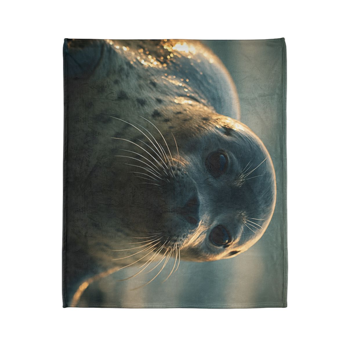 Luminous Gaze Harbor Seal stylish throw blankets