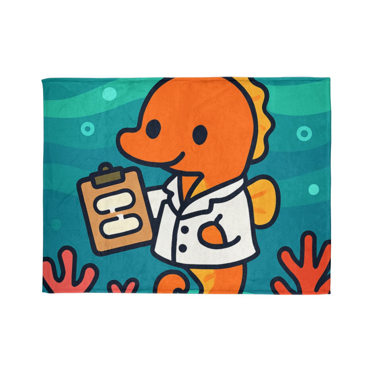 Aurora Reef Seahorse Scientist decorative home blankets