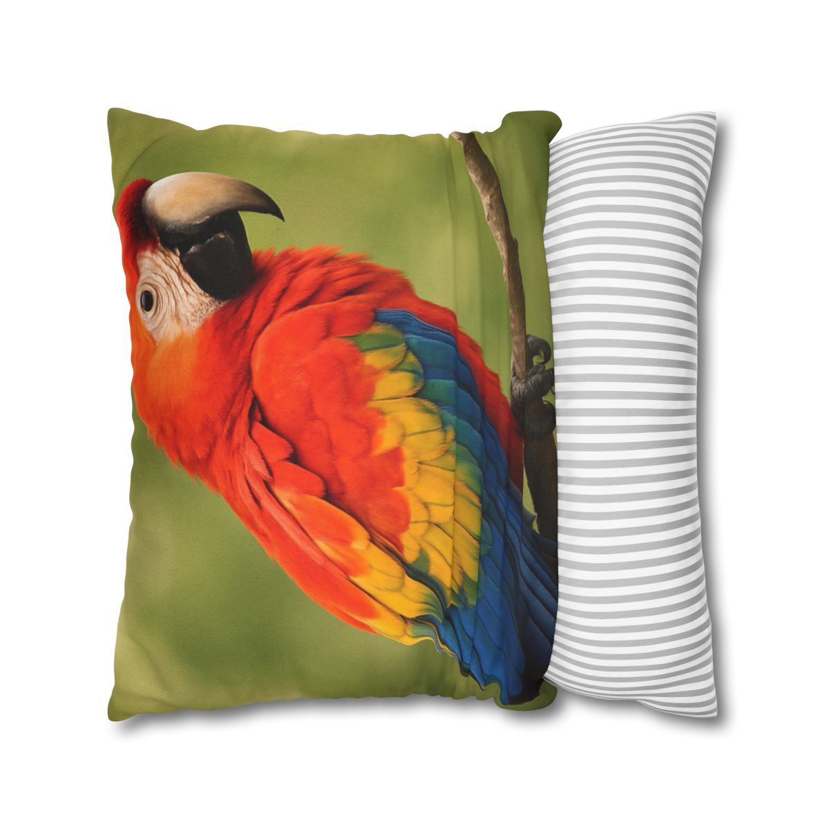 Crimson Cascade Scarlet Macaw designer print pillow cases