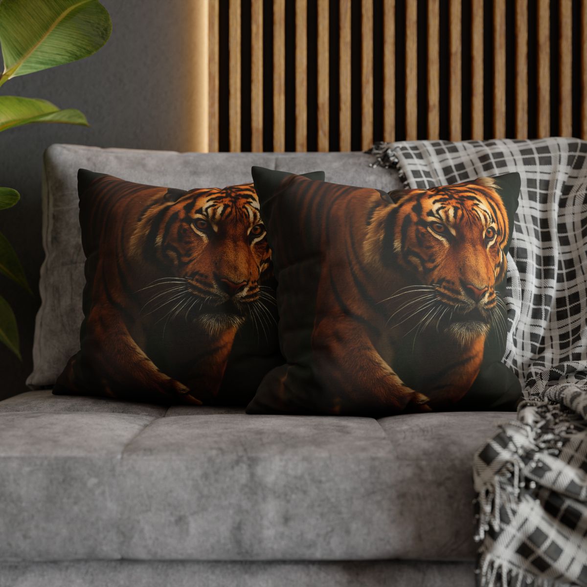 Forest Stalker Bengal Tiger trendy patterned pillow cases