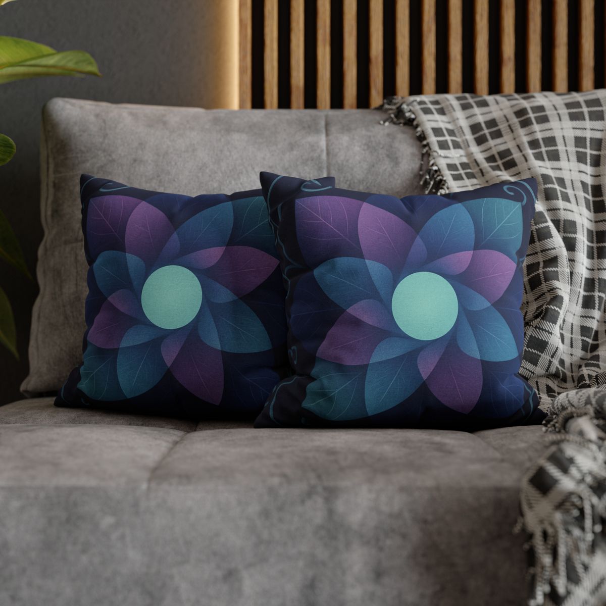 Petal Aperture Kaleidoscope soft cotton pillow cases