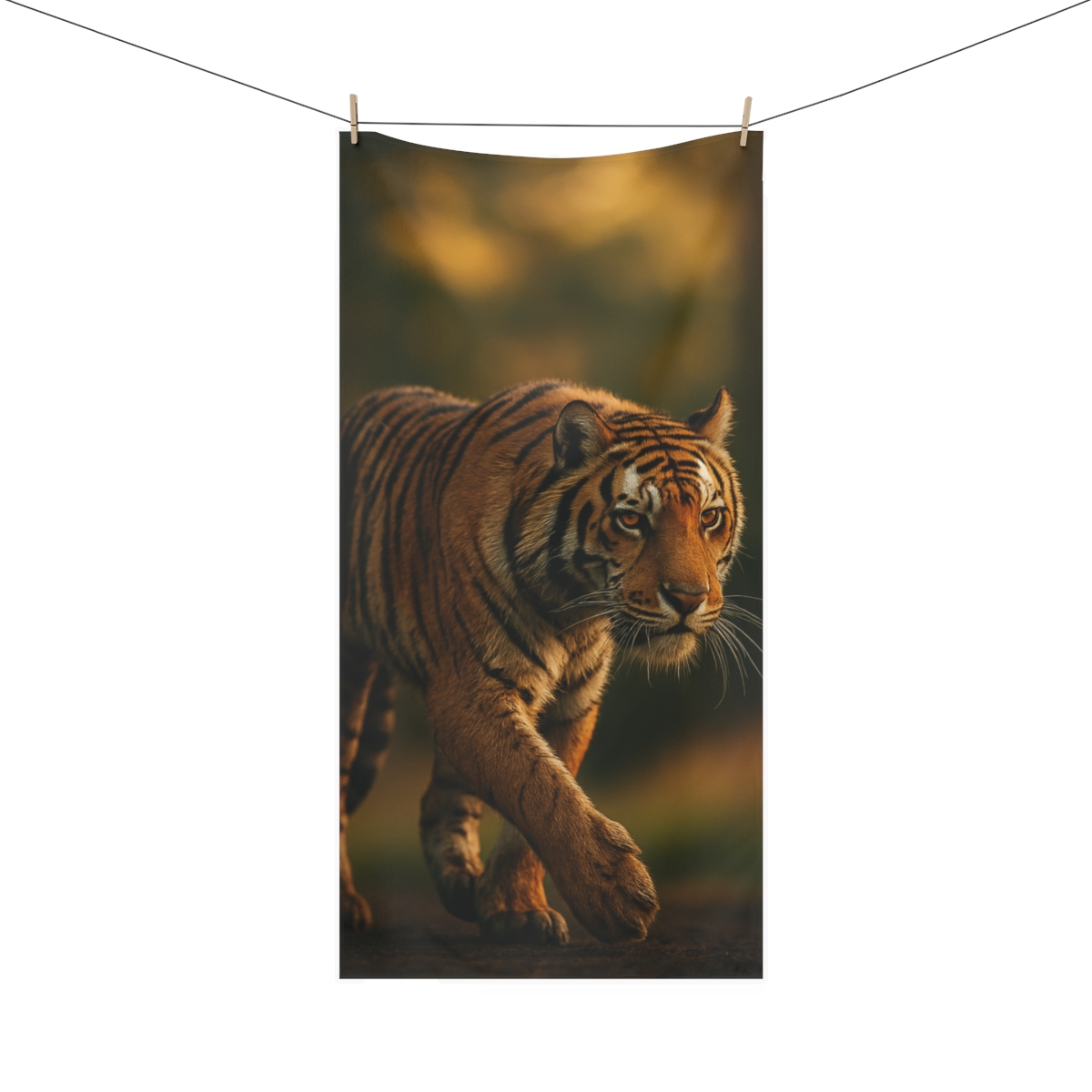 Forest Stalker Bengal Tiger custom towels