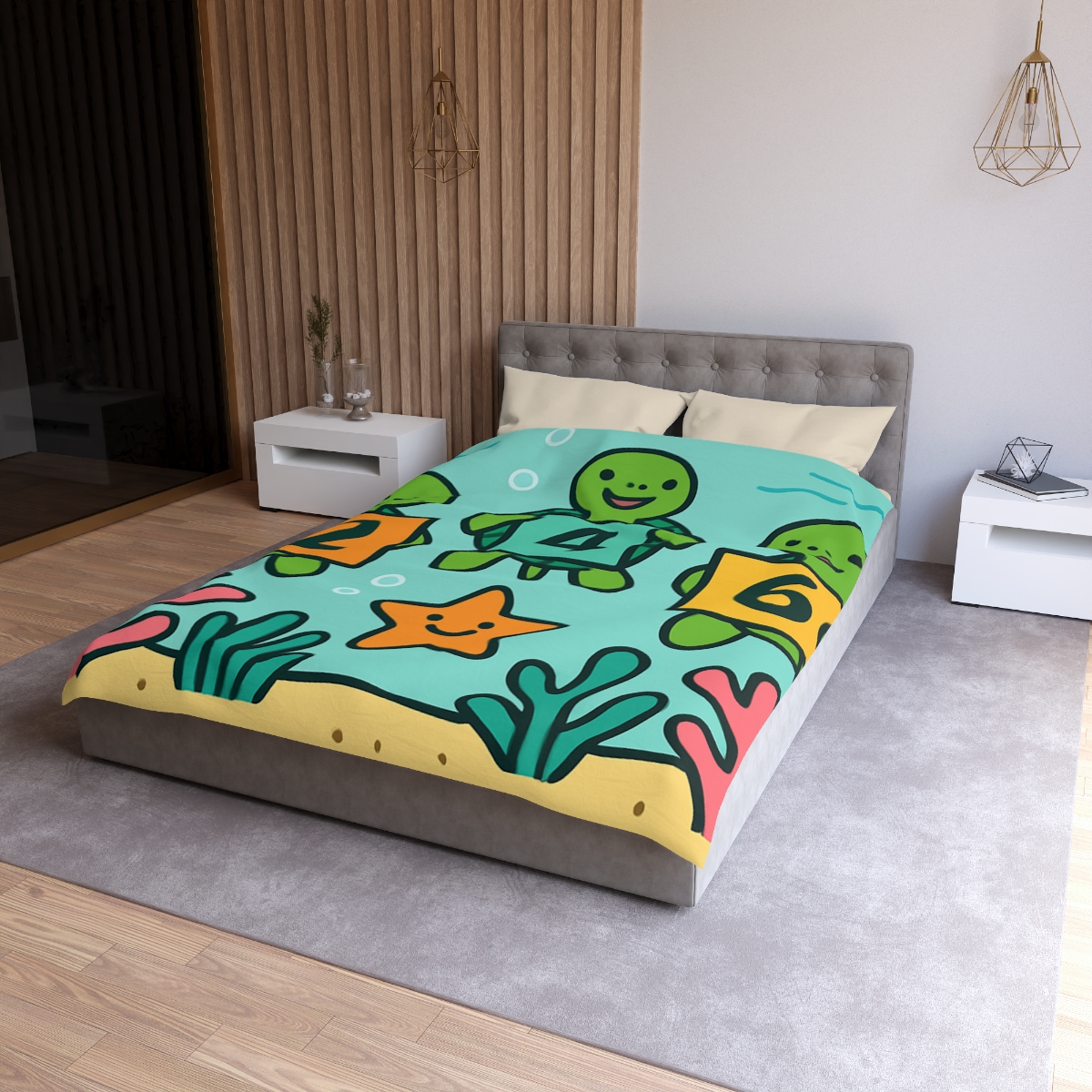 Coral Reef Math Parade Of Sea Turtles warm winter duvets