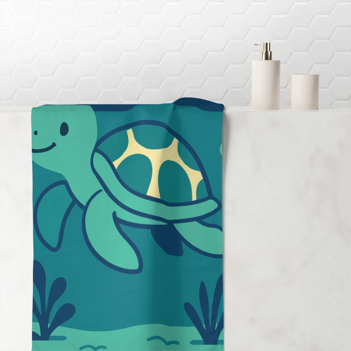 Starlight Sea Turtle comfortable face towels