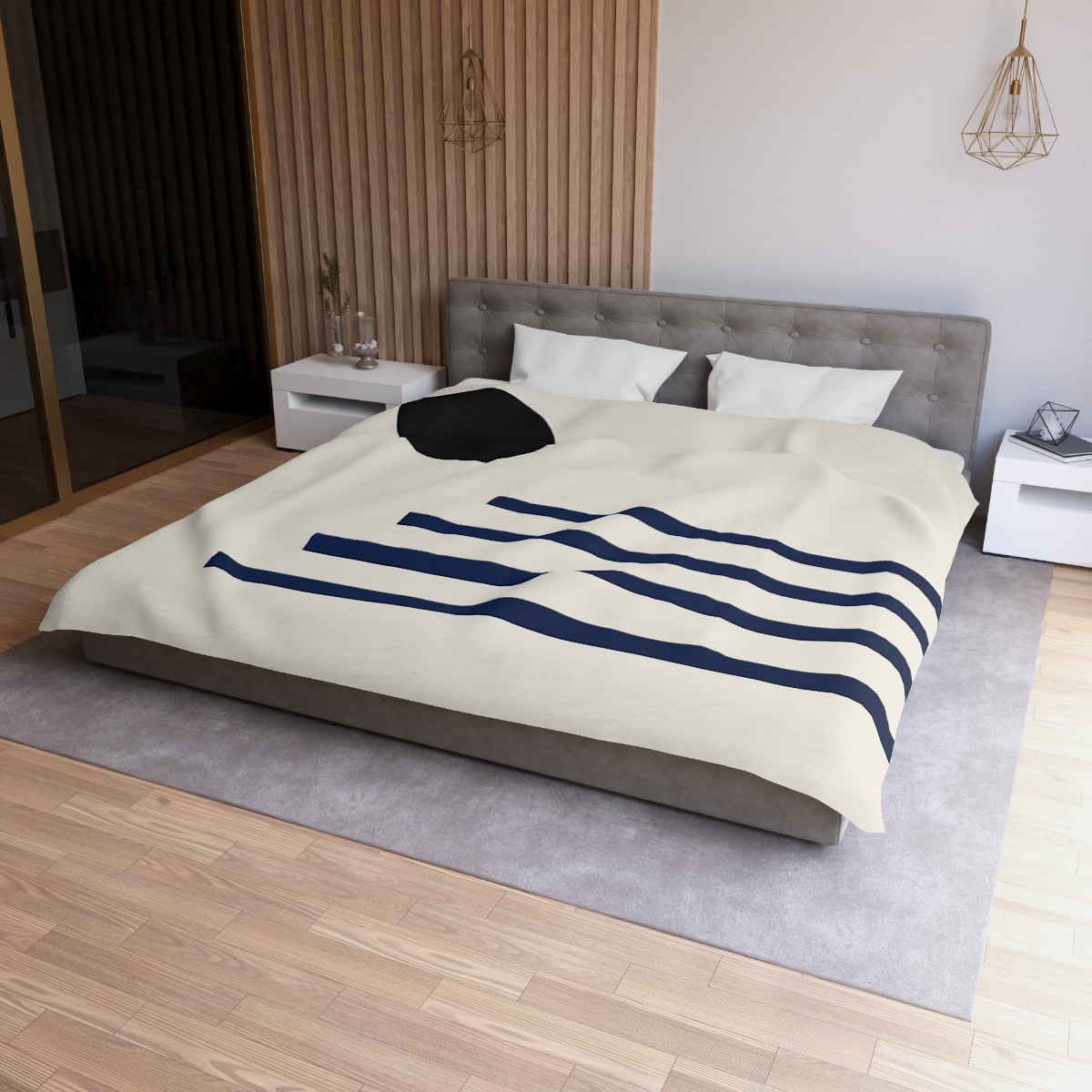 Quiet Orbit Bar Quartet unique patterned duvets