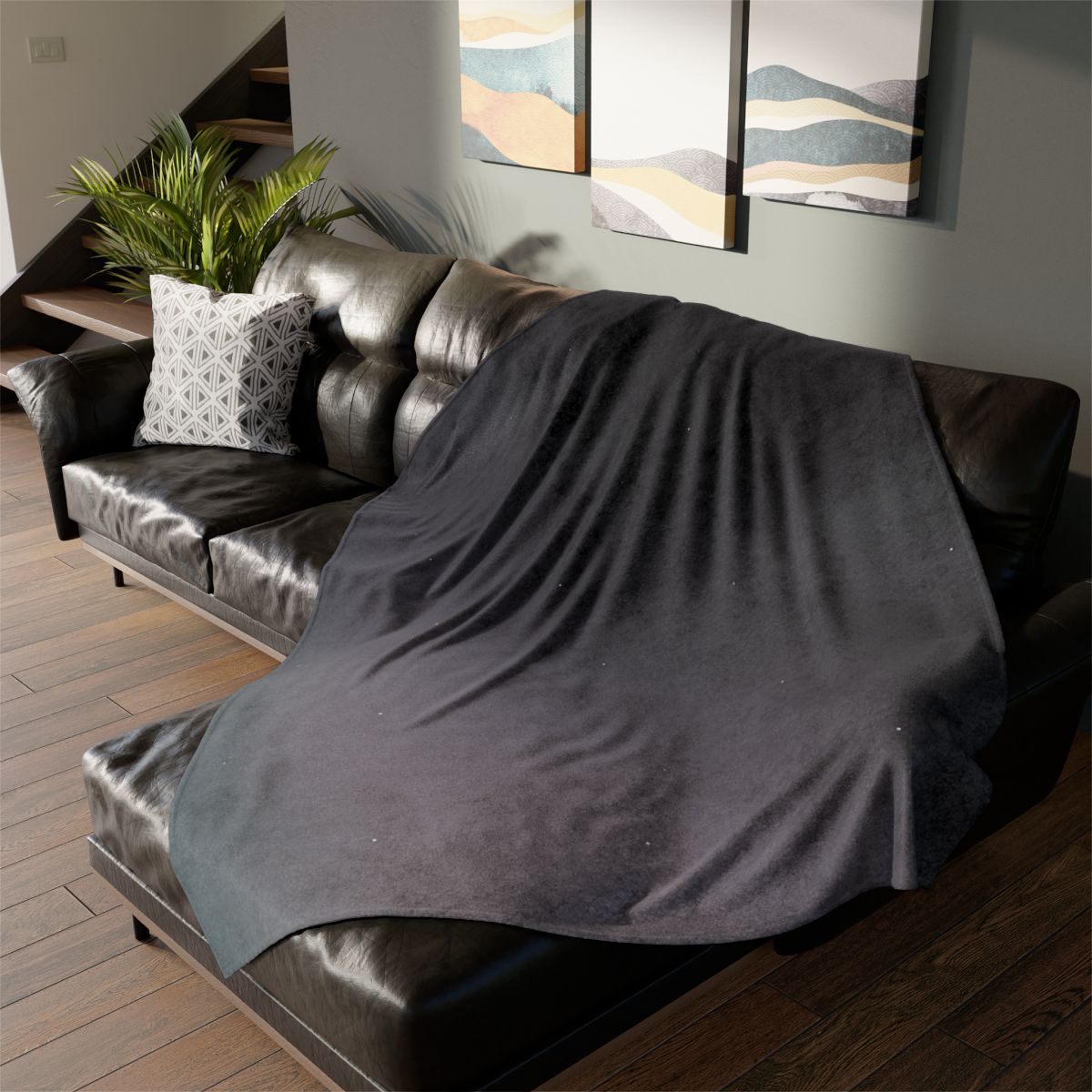 Dark Energy Veil Gradient decorative home blankets