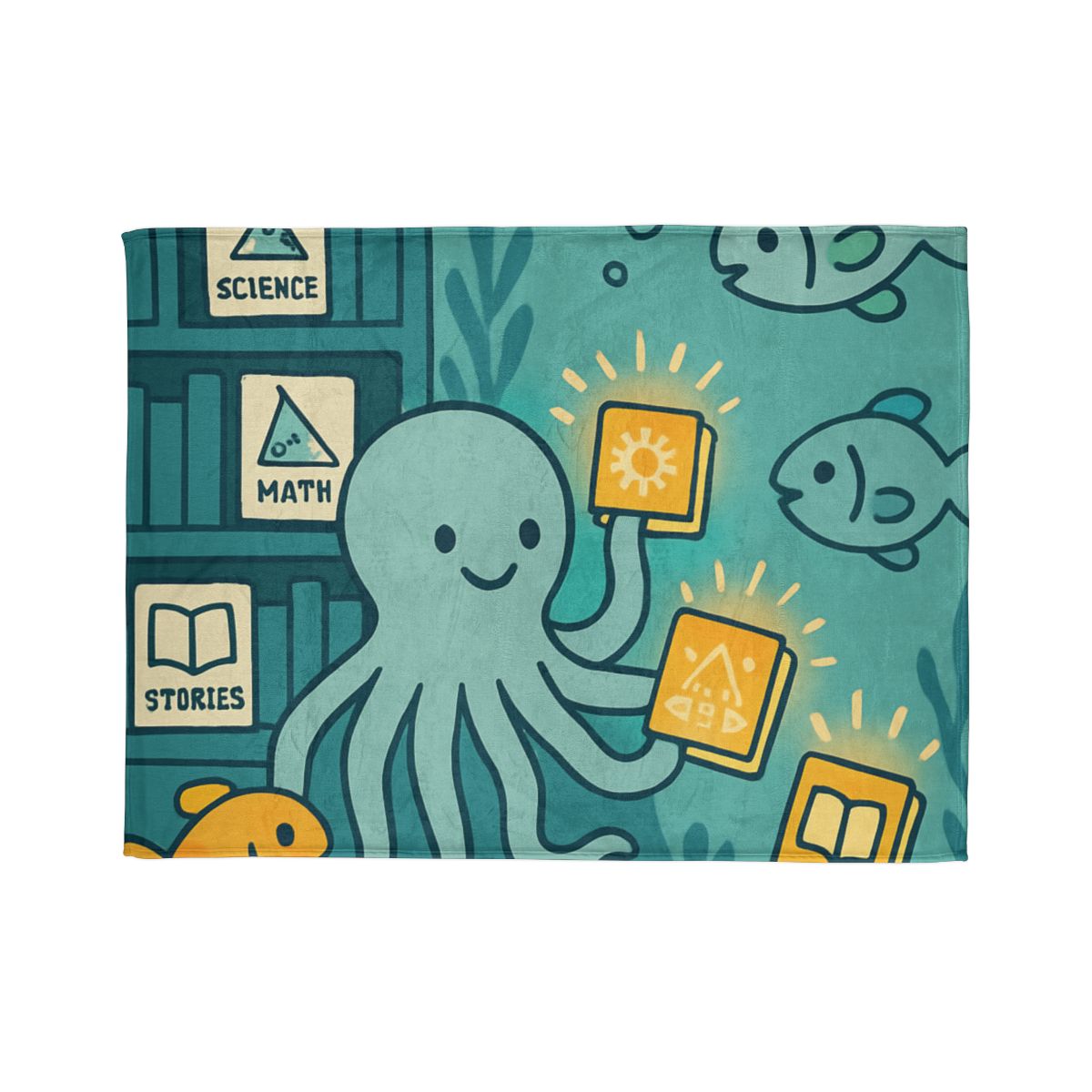 Underwater Library Of Light soft fleece blankets