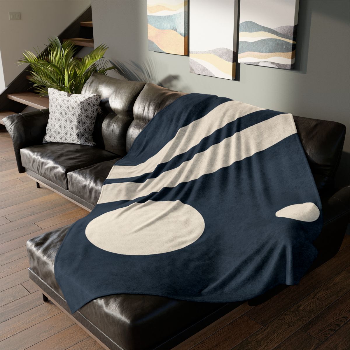 Periapsis Bars And Two Moons stylish throw blankets