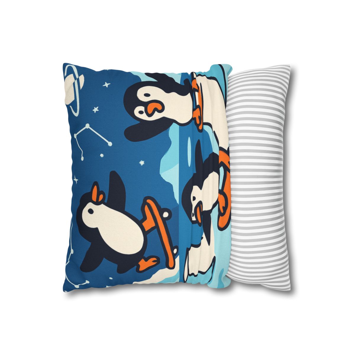 Galaxy Skate Park Penguins stylish decorative pillowcases