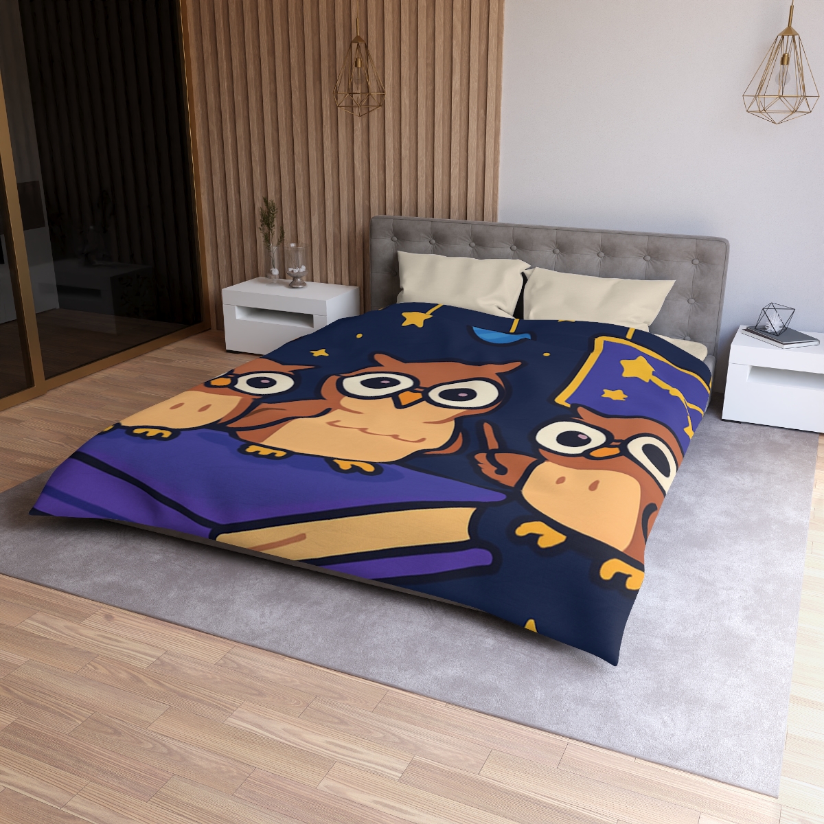 Galaxy Library Of The Wise Owls warm winter duvets