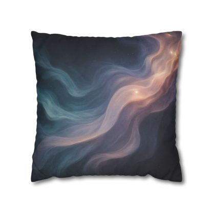 Prismatic Nebula Silk Drift personalized pillow covers
