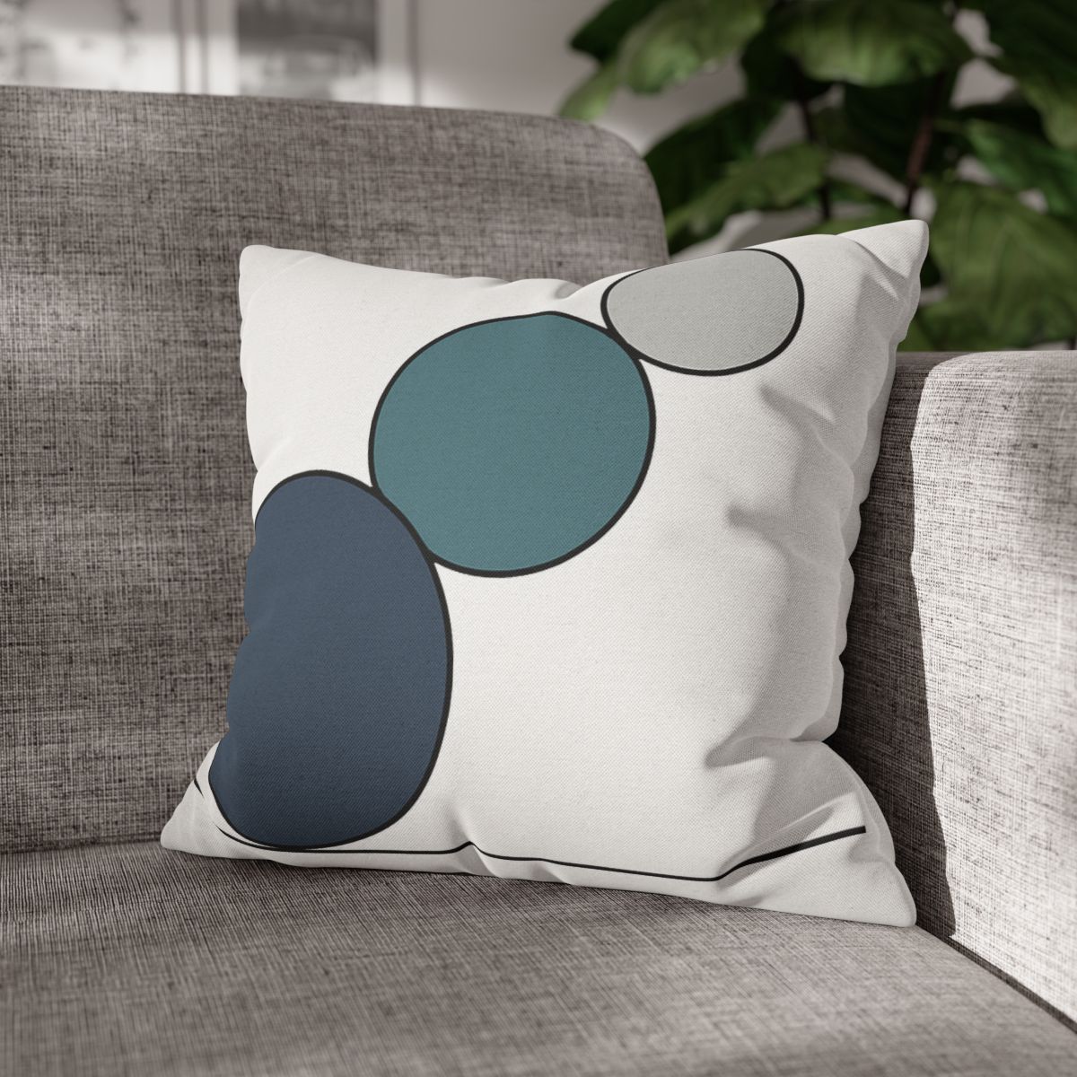 Staggered Circle Trio stylish decorative pillowcases