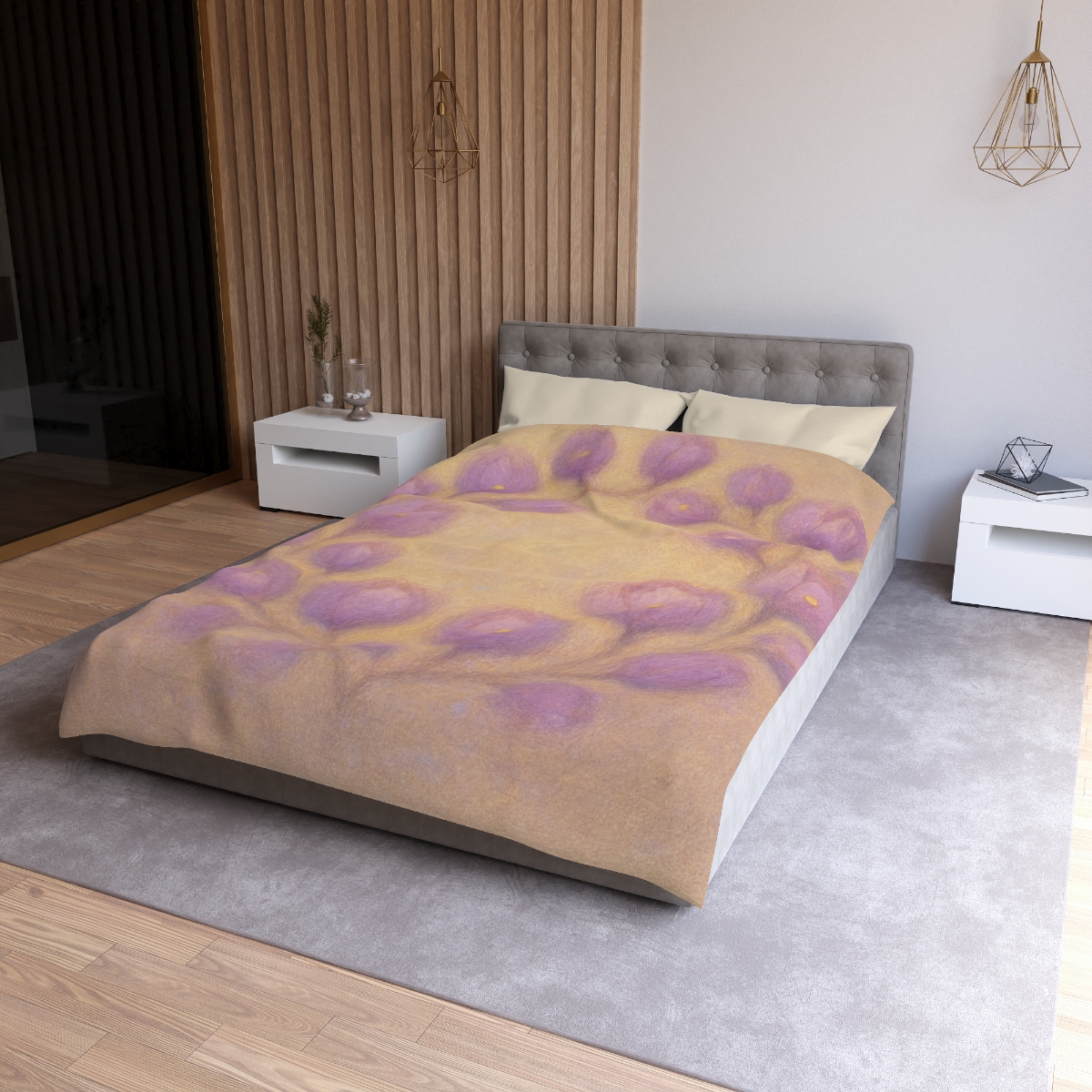 Bud Cluster Halo designer printed duvets