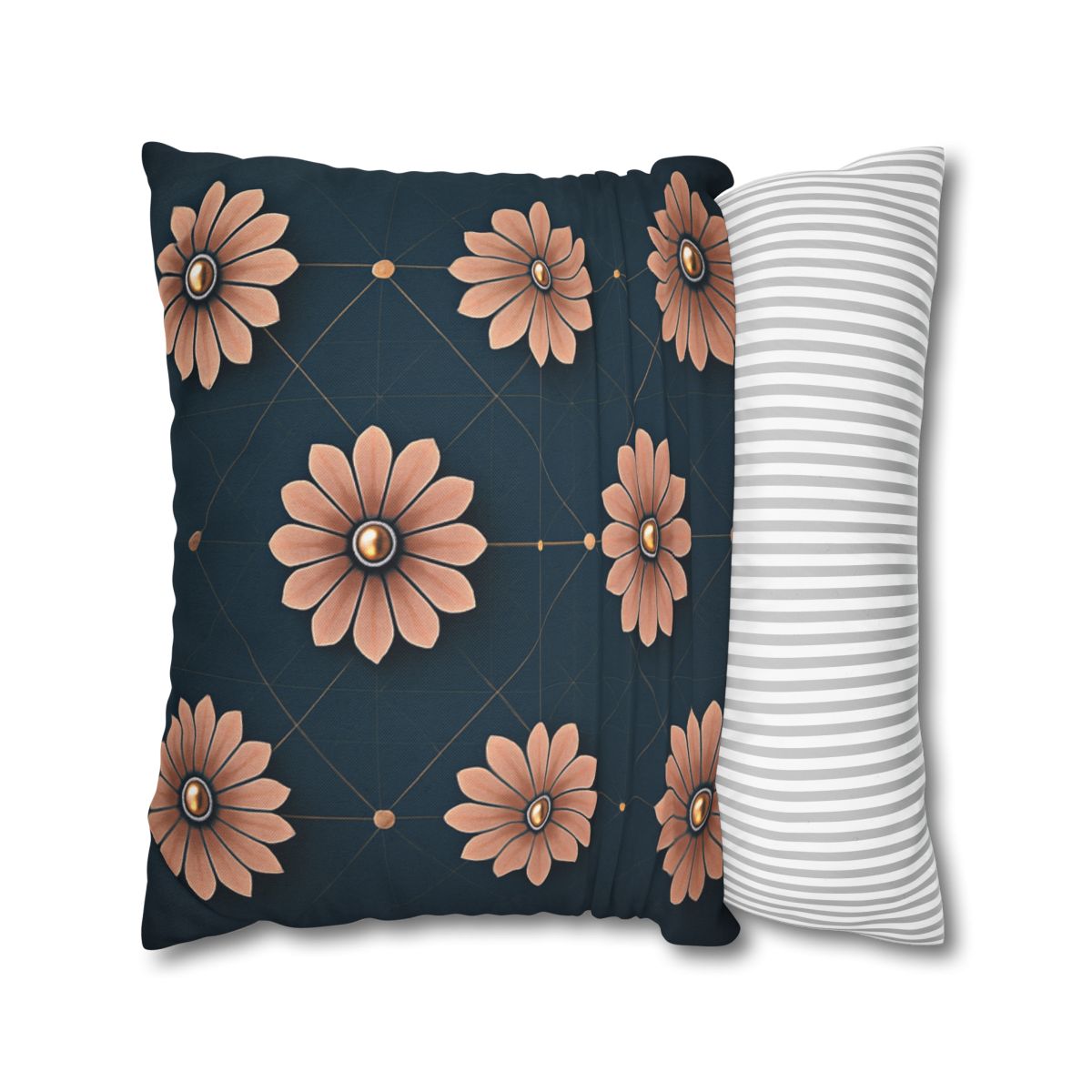 Blossom Orbit Grid designer print pillow cases