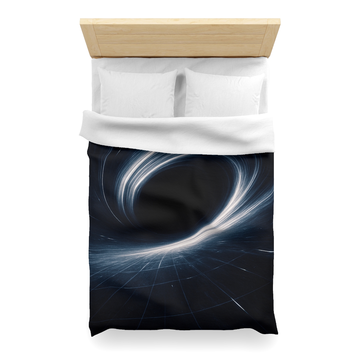 Gravity Well Vortex designer printed duvets