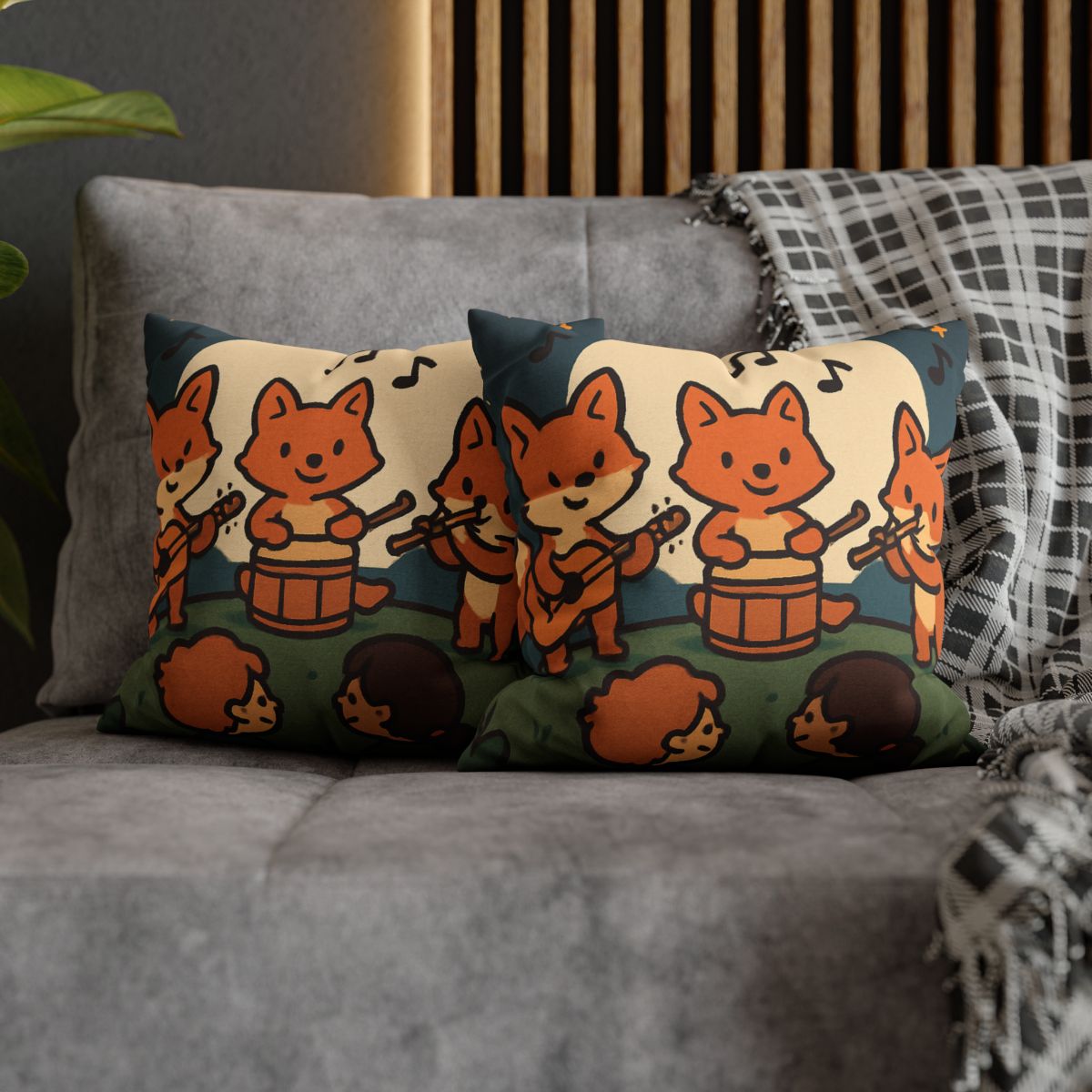 Moonlight Music Fox Band custom pillow cases