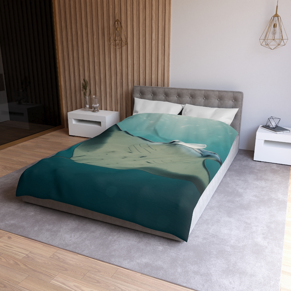 Celestial Glide Reef Manta Ray warm winter duvets